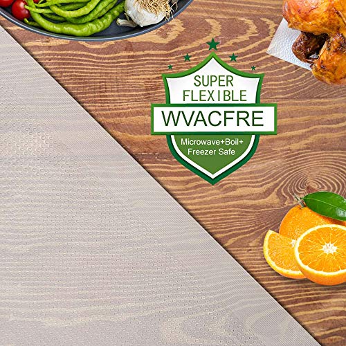 WVacFre 2Pack11X50 Vacuum Sealer Freezer Bags with Commercial Grade,BPA Free,Heavy Duty,Great for Food Vac Storage or Sous Vide Cooking