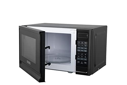 BLACK+DECKER Compact Countertop Microwave Oven 0.7 Cu. Ft. 700-Watts with LED Lighting, Child Lock, White