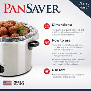 PanSaver EZ Clean Multiuse Cooking Bags and Slow Cooker Liners, 25 Count