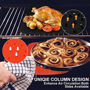 Silicone Air Fryer Liners Square, Air Fryer Accessories Reusable Air Fryer Liners 8 Inch 3 Pack, Air Fryer Silicone Mat, Non-Stick and Heated Food More Evenly, Includes Air Fryer Magnetic Cheat Sheet