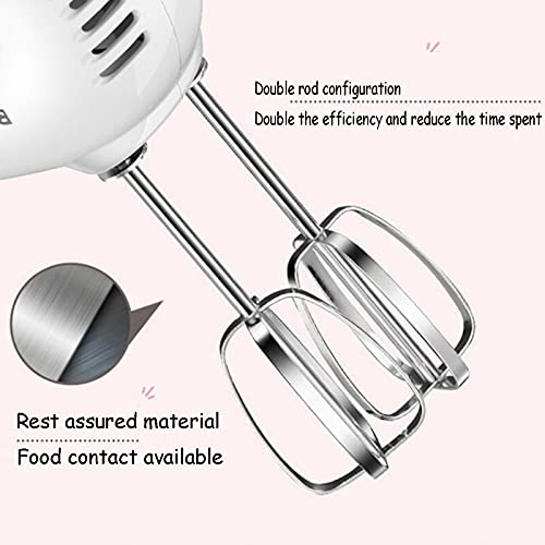 Lihuzmd Handheld Electric Mixer,Electric Whisk Household Electric Small Whipped Egg and Cream Mixer for Food Beater, Egg, Cakes, Batters,Pink