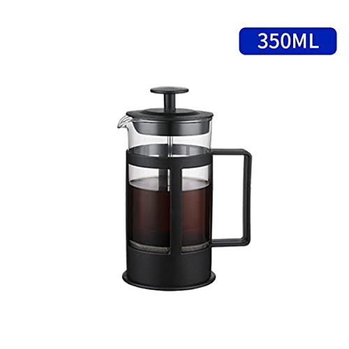 MinLia 350ml 600ml 800ml Rust-Free Borosilicate Glass Stainless Steel Press Glass Thermos for Coffee Drinkwares(350ml)