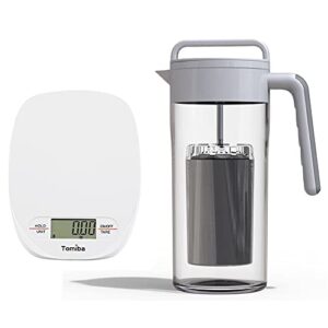 tomiba cold brew coffee maker one quart and food kitchen scale ek6011a