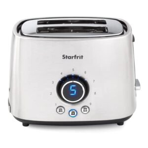 Starfrit 024020-004-0000 2-Slice Electric Toaster, Brushed Stainless Steel, Small