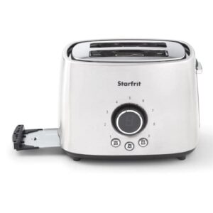 Starfrit 024020-004-0000 2-Slice Electric Toaster, Brushed Stainless Steel, Small