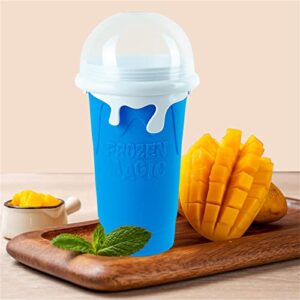 Slushie Maker Cup, Slushie Maker Magic Squeeze Cup Double Layer Squeeze Cup, Homemade Milkshake Maker Cooling Cup DIY for Family