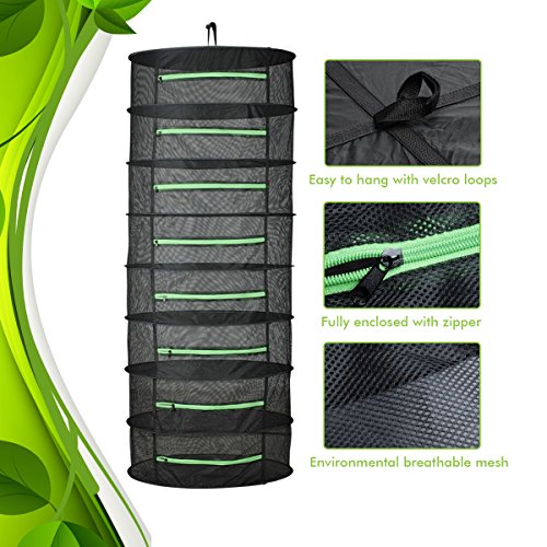 Active Gear Guy Mesh Drying Rack Dehydrator with 8 Stacked Trays. Includes Straight Blade and Curved Blade Pruning Shears.