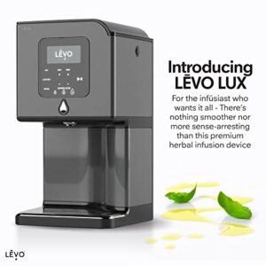 LEVO Lux - Premium Herbal Oil Infusion Machine - Botanical Extractor - Herb Dryer, Decarboxylator, & Oil Infuser - Gourmet Edible Infusion Maker - For Infused Gummies, Brownies & More - Black