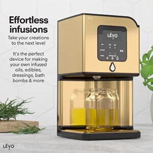 LEVO Lux - Premium Herbal Oil Infusion Machine - Botanical Extractor - Herb Dryer, Decarboxylator, & Oil Infuser - Gourmet Edible Infusion Maker - For Infused Gummies, Brownies & More - Black