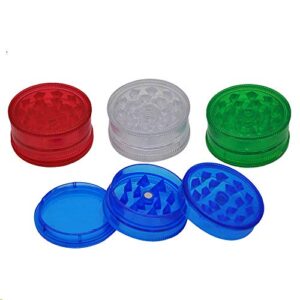 Magnetic Plastic Grinder Crusher 63 mm 3 Layers Assorted Colors (12pcs)