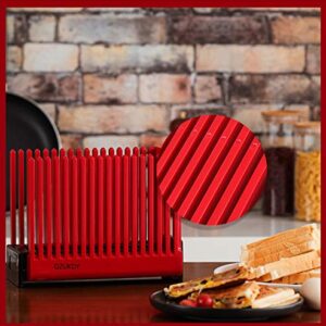 QZUKOY Foldable Toast Bread Slicer Bread Cakes Uniform Cutting for Homemade Bread Loaf