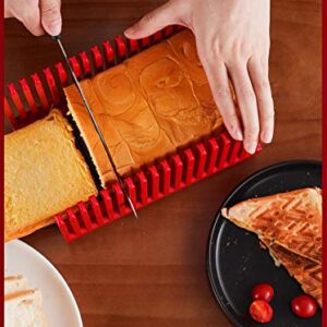 QZUKOY Foldable Toast Bread Slicer Bread Cakes Uniform Cutting for Homemade Bread Loaf