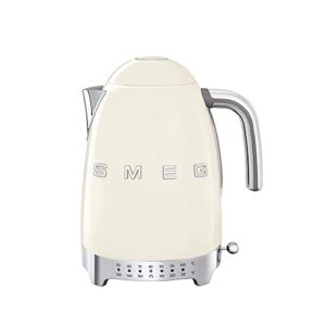 smeg cream stainless steel 50’s retro variable temperature kettle