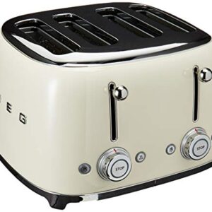 Smeg 50s Retro Line Cream 4x4 Slot Toaster