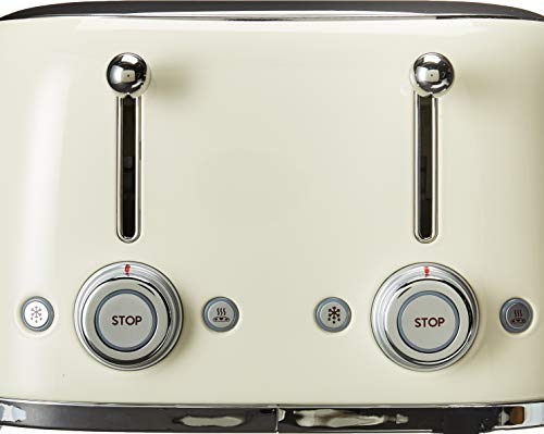 Smeg 50s Retro Line Cream 4x4 Slot Toaster