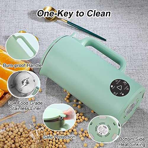 Mini Soybean Milk Maker, Portable Soy Milk Machine with 6 functions, Juicer Maker, Free Filtering, Self Cleaning and 110V for Household