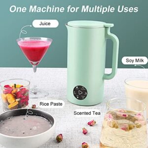 Mini Soybean Milk Maker, Portable Soy Milk Machine with 6 functions, Juicer Maker, Free Filtering, Self Cleaning and 110V for Household