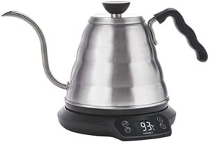 hario power kettle with temperature control”buono n” evt-80-hsv (silver × black)【japan domestic genuine products】【ships from japan】