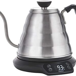 HARIO Power Kettle with Temperature Control"Buono N" EVT-80-HSV (SILVER × BLACK)【Japan Domestic Genuine Products】【Ships from Japan】