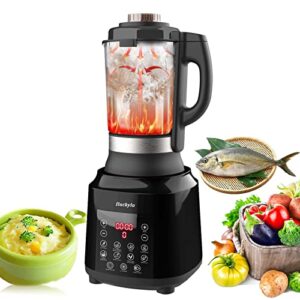 blender for kitchen, nut milk maker machine,smoothie maker,food processor, baby food blender,juicer,professional-grade, with heating function and timer 1200w for shakes and smoothies, crushing ice,soup, fish, fruit and vegetable juice, baby food, soybean