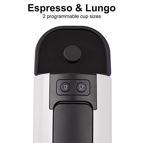 beanglass Espresso Mini Coffee Maker for Nespresso Pods, Capsule Coffee Machine Programmable Buttons for Espresso and Lungo, Premium Italian 20 Bar High Pressure Pump, Removable Water Tank, 1350W