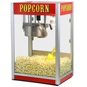 Paragon Theater Pop 8 Ounce Popcorn Machine for Professional Concessionaires Requiring Commercial Quality High Output Popcorn Equipment, Red