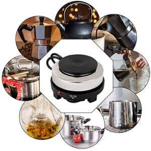 Mini Hot Plate Electric Stove, Small Electric Hot Plate Multi-Function Portable Stove Hot Burner Cooktop Electric Heater for Home Kitchen 110V