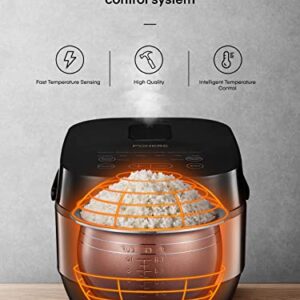 Rice Cooker, 10-Cups(Uncooked) Rice Maker, 4.5Qt Non-Stick Inner Pot, 12 in 1 Digital Electric Rice Cooker with 24 Hour Delay Timer&Auto Keep Warm Function, Recipe for Soup, Stew, Grain, Oatmeal