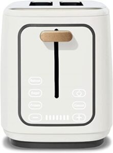 touchscreen toaster, 2-slice toaster with touch-activated display, kitchenware by drew barrymore (white icing)