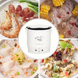 Multi-Function (Cooking, Heating, Keeping warm) Mini Travel Rice Cooker 12V For Car (12v white)