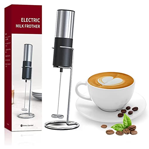 Yevheniys Milk Frother for Coffee,Handheld Electric Milk Frother Foam Stainless Steel, drink mixer Mini Foamer for Coffee, Frappe, Latte, Matcha, Hot Chocolate