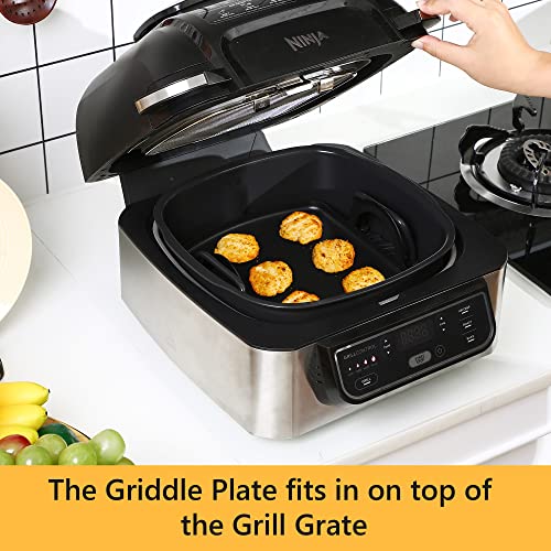 Feekoon Grill Griddle Plate Compatiable with Ninja Foodi Grill with Air Fryer (Model AG300 AG300C AG301 AG301C AG302 AG400 IG301A), Durable Aluminum Griddle, Multifuctional Oven Grill Plate