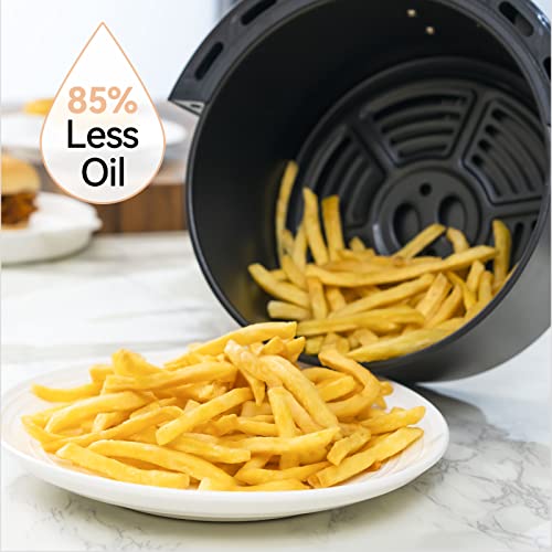 4-QT Electric Air Fryer - Double Knob Operation Oilless Air Fryers, Reduce Grease Cooks Air Fryer, Easy to Clean Air Fryer, Can Make French Fries, Fried Chicken Wings, Grilled Fish, Fried Steak