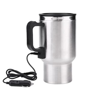 hot water kettle electric, 12v 450ml electric car kettles stainless steel travel heating cup coffee tea car cup mug with cigarette lighter plug