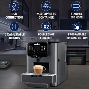 LAVAZZA Coffee Maker Omnia, Single Serve Espresso Machine with BLUE Top Class 100 ct, for Office Kitchen & Big Home