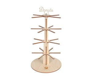 satire hill premium donut tree stand uniquely designed to hold 24 round donut or bagel treats – bring some sophistication to your next celebration or event with this stylish donut holder.