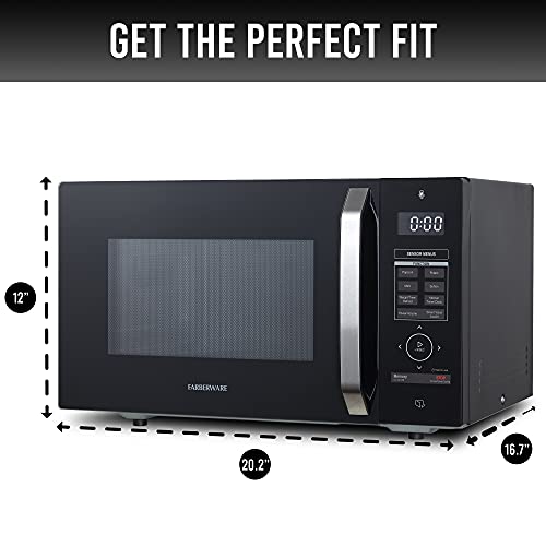 Farberware FM11VABK 1.1 Cu. Ft. Smart Voice Activated Microwave, Black