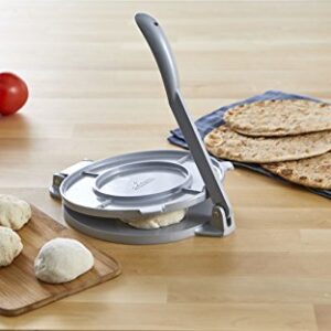 IMUSA USA MEXI-86005 6" Easy to Use Aluminum Tortilla Press, Silver