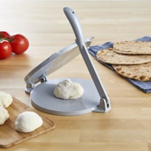 IMUSA USA MEXI-86005 6" Easy to Use Aluminum Tortilla Press, Silver