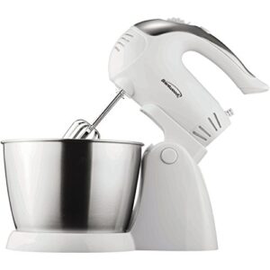 brentwood stand mixer, 5-speed + turbo, white