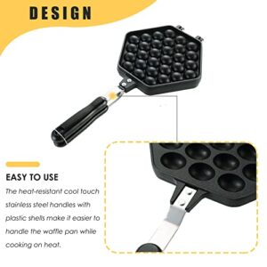 MYFULLY Bubble Waffle Maker Pan | Egg Bubble Pan Aluminum Alloy Eggettes Pan Double-sided Bubble Waffle Maker For Home Kitchen Use