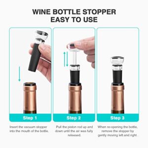 Hotder Electric Wine Opener, Automatic 3-in-1 Wine Bottle Opener Kit, Battery Operated Electric Corkscrew, Foil Cutter, Wine Plug, As Gift for Wine Lovers, Suitable for Home, Bar and Party