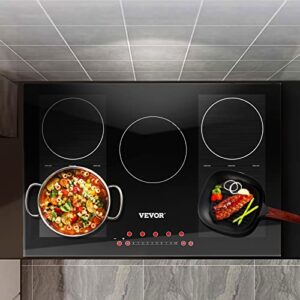 VEVOR Built-in Induction Electric Stove Top 30 Inch,5 Burners Electric Cooktop,9 Power Levels & Sensor Touch Control,Easy to Clean Ceramic Glass Surface,Child Safety Lock,240V