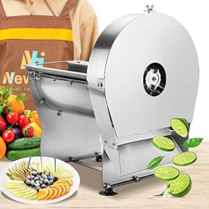 newhai 0-10mm commercial onion slicer potato chips slicer tomato slicing machine electric cabbage shredder machine vegetable fruit slicing machine 0-0.4’’ stainless steel (slicer machine)
