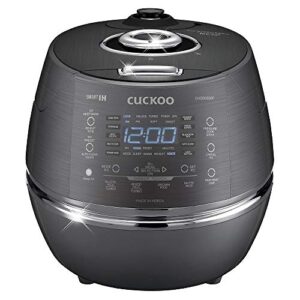 cuckoo crp-dhsr0609fd | 6-cup (uncooked) induction heating pressure rice cooker | 17 menu options, auto-clean, voice navigation, stainless steel inner pot, made in korea | stainless steel