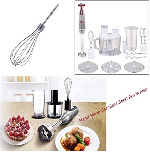 Wadoy W10490648 & KHM2B Beaters for Hand Mixer Stainless Steel Pro Whisk Turbo Beaters, Cream, Making Mousse or Meringue, Shakes, Egg, Replace AP5644233, PS4082859, KHM512BM, KHMPW