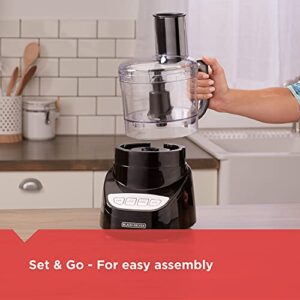 BLACK+DECKER Easy Assembly 8-Cup Food Processor