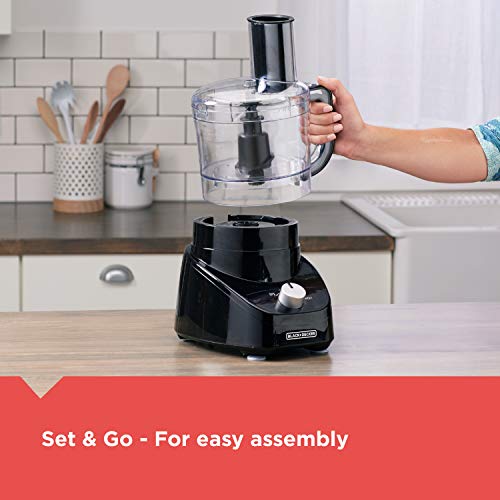 3-in-1 Easy Assembly 8-Cup Food Processor, Black, FP4150B