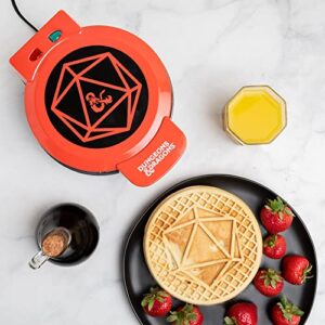 uncanny brands dungeons & dragons waffle maker – 20 sided die on your waffles