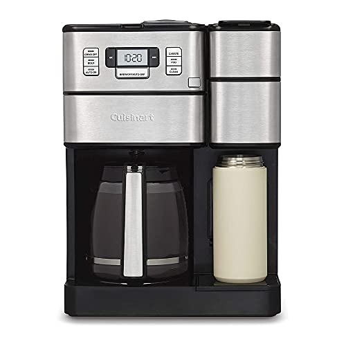 Cuisinart SS-GB1 2 IN 1 Coffee Center Grind and Brew & Single Serve K Cups With Cleaning Cups and Descaling Liquid Bundle (3 Items)